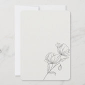 Papavers in Bloom Bruiloft Uitnodiging (Achterkant)