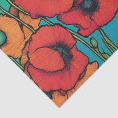 Papavers in Bloom Decoupage Papier (Detail)