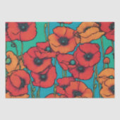 Papavers in Bloom Decoupage Papier (Voorkant)