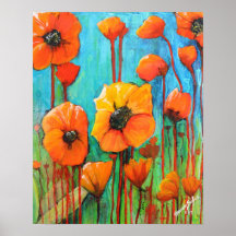 Papavers in de zomer