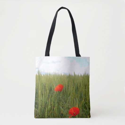 Papavers in een All-Over-Print Canvas tas van Whea (Voorkant)