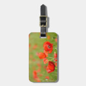 Papavers in een bagagelabel van papavervelden (Voorkant verticaal)