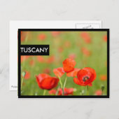 Papavers in een briefkaart met zwarte rand van een (Voorkant / Achterkant)