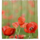 Papavers in een douchegordijn voor papaverbloemen (Voorkant)