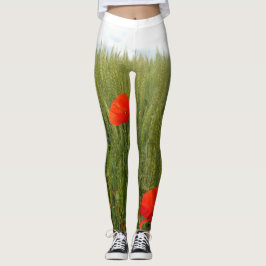 Papavers in een Leggings van het Wheat Field