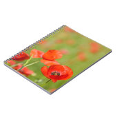 Papavers in een papaverveldnotebook notitieboek (Linkerzijde)