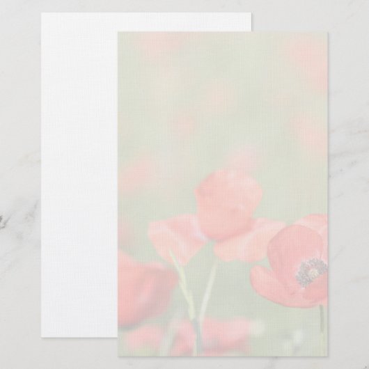 Papavers in een papaverwerkstation briefpapier (Voorkant / Achterkant)