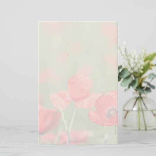 Papavers in een papaverwerkstation briefpapier (Staand voorkant)