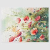 Papavers in een veld Decoupage Tissuepapier (Voorkant)