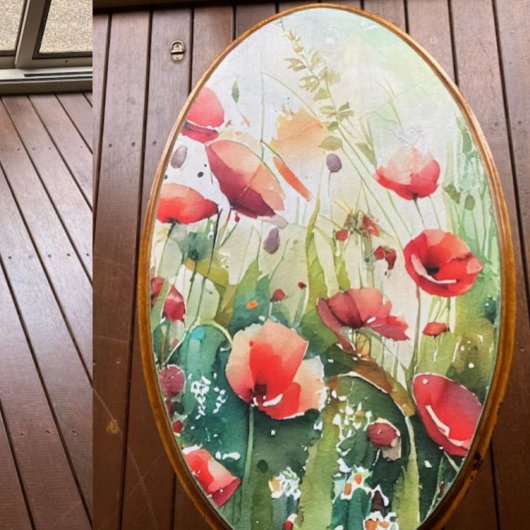 Papavers in een veld Decoupage Tissuepapier