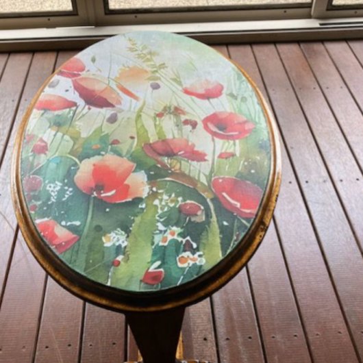 Papavers in een veld Decoupage Tissuepapier