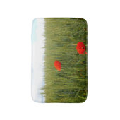 Papavers in een Wheat Field Bath Mat (Voorkant Verticaal)