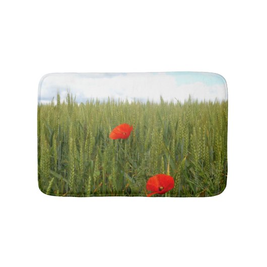 Papavers in een Wheat Field Bath Mat (Voorkant)