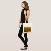 Papavers in een Wheat Field Budget Canvas tas (Voorkant (model))