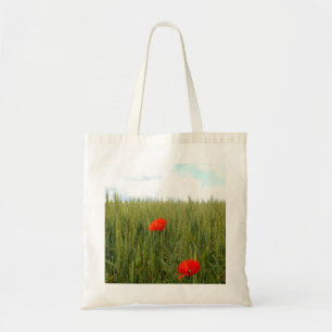 Papavers in een Wheat Field Budget Canvas tas