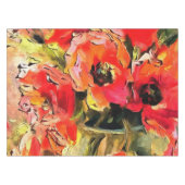 Papavers in een zwarte omlijsting van glas tafelkleed (Voorkant (Horizontaal))