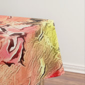 Papavers in een zwarte omlijsting van glas tafelkleed (Voorbeeld)