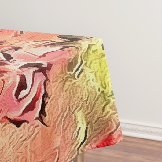 Papavers in een zwarte omlijsting van glas tafelkleed (Voorbeeld)