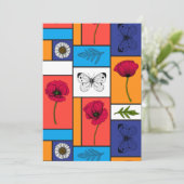 Papavers in kleurrijke dozen (Staand voorkant)