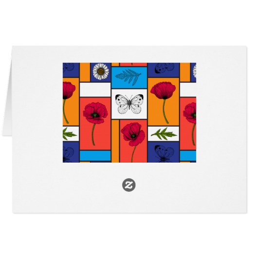 Papavers in kleurrijke dozen (Achterkant Horizontaal)