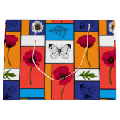 Papavers in kleurrijke dozen groot cadeauzakje (Voorkant)