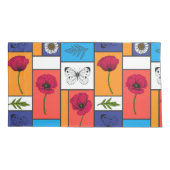 Papavers in kleurrijke dozen kussensloop (Achterkant-Links)