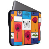 Papavers in kleurrijke dozen laptop sleeve (Voorkant Rechts)
