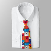 Papavers in kleurrijke dozen stropdas (Gebonden)