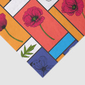 Papavers in kleurrijke dozen tissuepapier (Detail)