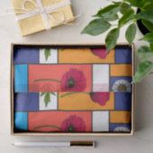 Papavers in kleurrijke dozen tissuepapier (Geschenk)