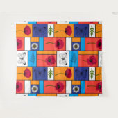 Papavers in kleurrijke dozen wandkleed (Voorkant (horizontaal))