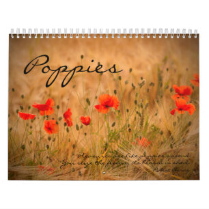 Papavers in mijn papavertuin - ventilatorkalender kalender