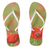 Papavers in teenslippers van papavervelden (Voetbed)