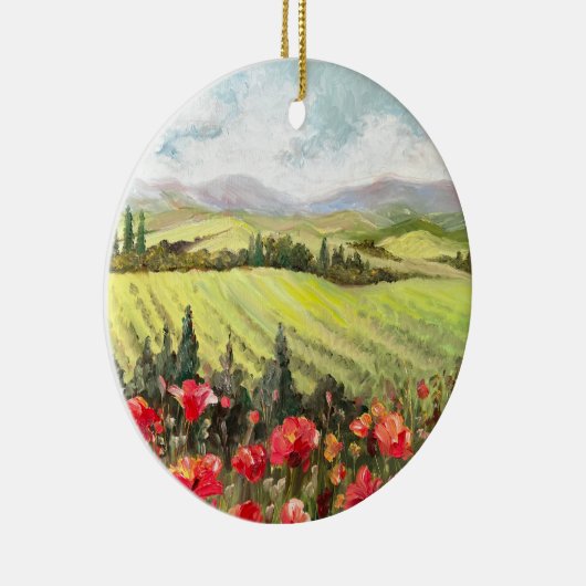 Papavers in Toscane Schilderachtig Ornament (Rechts)