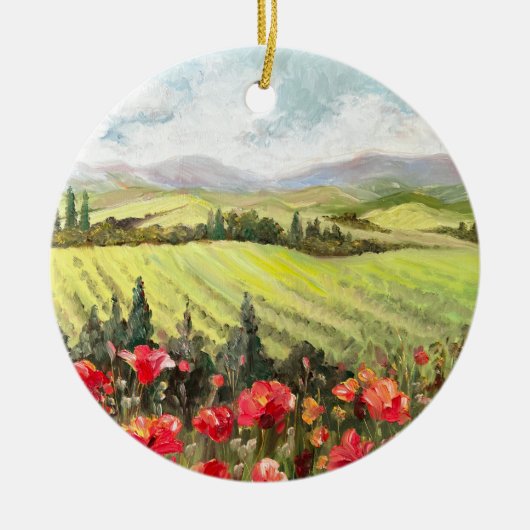 Papavers in Toscane Schilderachtig Ornament (Voorkant)