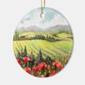 Papavers in Toscane Schilderachtig Ornament (Links)