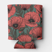 Papavers in Viva Magenta Blikjeskoeler (Achterkant)