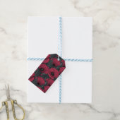 Papavers in Viva Magenta Cadeaulabel (Met Touw)