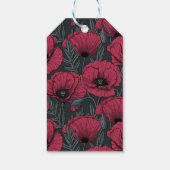 Papavers in Viva Magenta Cadeaulabel (Achterkant)