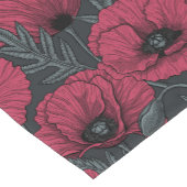 Papavers in Viva Magenta korte tafelrunner Korte Tafelloper (Hoek)