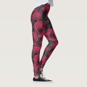 Papavers in Viva Magenta Leggings (Rechts)