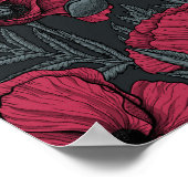 Papavers in Viva Magenta Poster (Hoek)