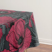 Papavers in Viva Magenta Tafelkleed (Voorbeeld)