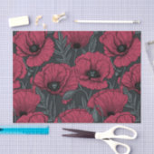 Papavers in Viva Magenta Tissuepapier (Craft)