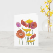 Papavers Jubileum-kaart Kaart (Gele Bloem)