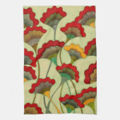 Papavers - Katoen keukenhanddoek (Verticaal)