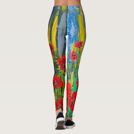 Papavers Leggings (Achterkant)
