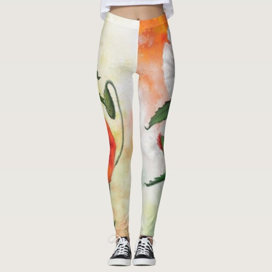 Papavers Leggings (Voorkant)