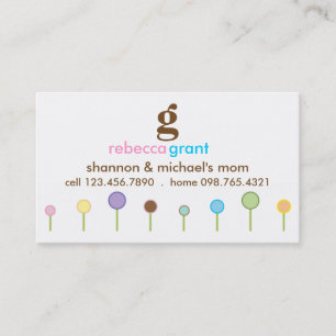 Papavers "mammie"-kaart contactkaartje