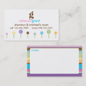 Papavers "mammie"-kaart contactkaartje (Voorkant / Achterkant)